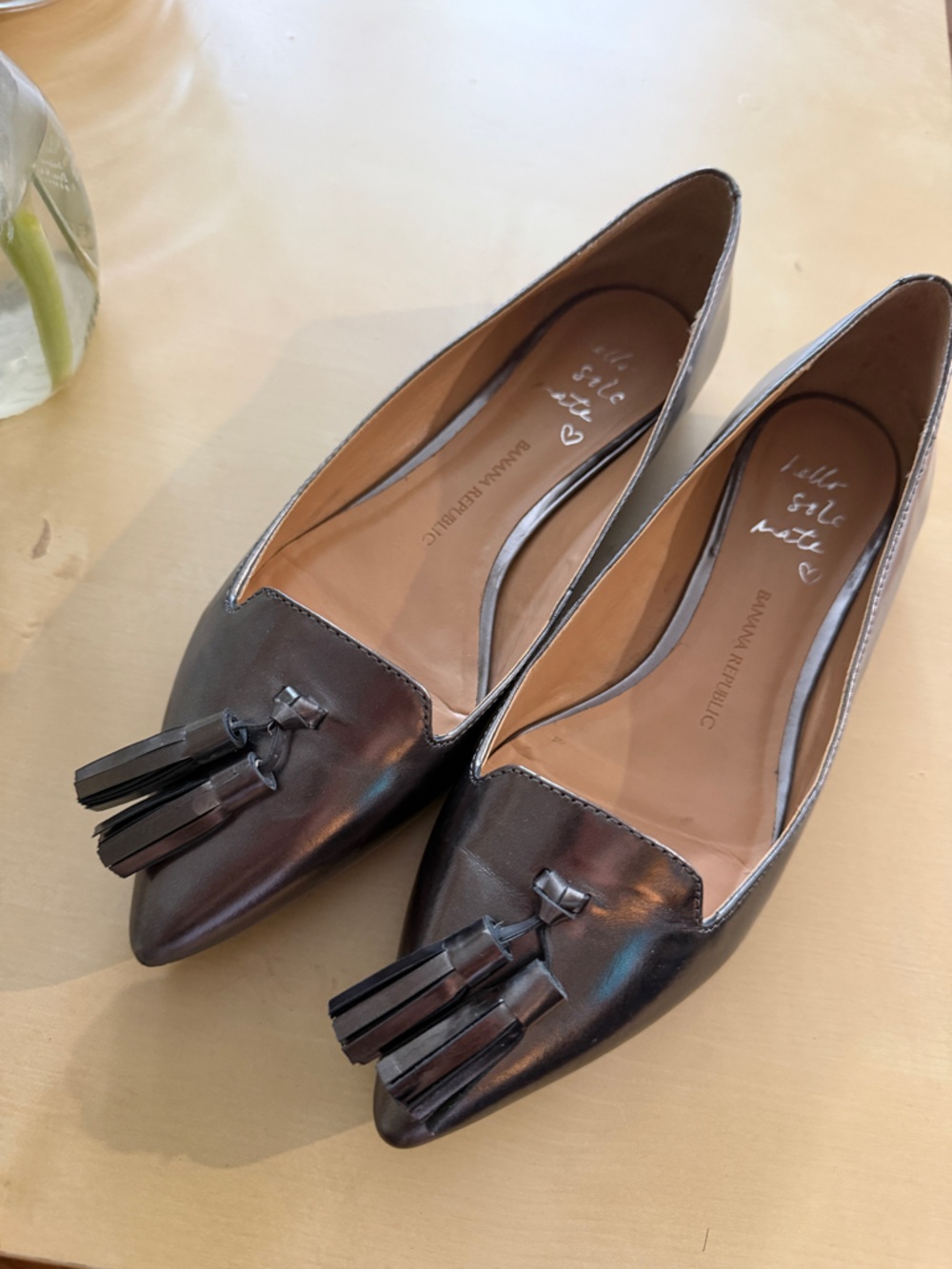 Banana Republic Dark Brown Leather Tassel Loafers